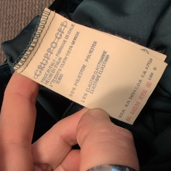 Giorgio Armani Le Collezioni Pine Green Luxurious Velvet Holiday Maxi Dress 6 - Picture 11 of 13